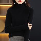 Fongt Autumn Winter New Turtleneck Sweater Set Slim Thin Close-Fitting Knit Bottom With Coat Money-Outfit