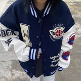 Bomber Woman Varsity Jacket Embroidery American Baseball Jacket Button Hip Hop Fashion Coat Bombers 2022 Summer Met