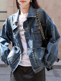 Fongt Coat Female Spring And Autumn 2024 New Niche Retro Loose Versatile Casual Harbor Wind Long Sleeve Jacket Jacket Tide-Outfit
