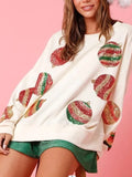 Autumn And Winter Beads Embroidered Fashion Round-Neck Long-Sleeved Sleeves Spliced Christmas Dress