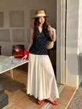 Fongt Xixi 2025 Summer New Temperament Apparent Thin High-Rise Half-Dressed Dress French Dress Dress 85182