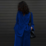 Fongt Wind 2023 New Fashion Casual Vertical Satin Suit Trousers Two Sets Of Women's High-End-Outfit