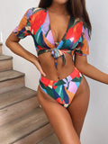Fongt Outer Single Swimsuit Bikini 2023 Women's Print Split Swimsuit B261W-Outfit