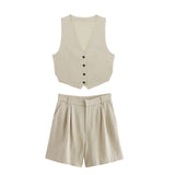 Spring Split Vest 5320767 Casual Shorts 1255430-Outfit