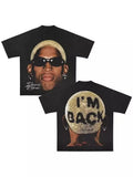 Pattern Retro Style Original Gothic Hip Hop Animation Printing Oversized T-Shirt Loose Casual Short Sleeves For Men And Women-Outfit