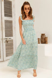 Fongt New Small Floral Print Fresh And Sweet Wrapped Dress-1392-Outfit