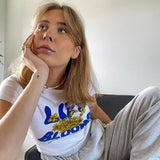 Life Blooms White Tee-Outfit
