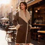 Fongt Women's Autumn And Winter New Double-Sided Two Sides Wearing A Long Coat