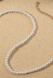 Elegant Faux Pearl Necklace-Outfit
