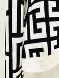 STREET Newest 2023 Fall Winter Fashion Designer Jacket Women's Lion Buttons Monogram Jacquard Knit