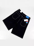 Y2k Big Boy Retro Hip-Hop Cartoon Graphics Denim Shorts Embroidered Loose Short Shinahara Short-Outfit