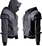 Fongt Hooded Elbow-Wearing Mask Fagroom Fagroom Faeling Fagmouse Solid-Color Coat Tunic
