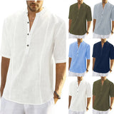 Slim Fit Comfort Casual Linen Half Sleeve