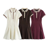Fongt Homemade New Women's Classic Fashion Clamming Threaded Dress 2180 226