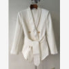 Fongt Star New Metal Double-Dnecked Green Fruit Collar Belt Suit Jacket