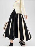 Black Patchwork Long Skirt-Outfit