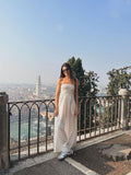 Fongt Summer New Breastless Backless Temperament To Take The Craft Elegant Ladies Dress