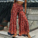 Leg Print Floral Loose Flare
