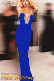 2023 New Summer Women's Diamond Sexy V-Neck Sleeveless Backless Tight Long Bandage Dress Elegant Celebrity Party