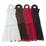 Fongt Women's Explosive Temperament Fashion Bras Shoulder Sleeveless Dress