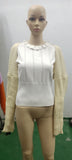 Fongt P Sexy Solid Color Ultra Short Long-Sleeved Sweater Coat-Outfit