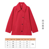 Fongt Women's Autumn New Fashion Asymmetric Blending Short Loose Coat Coat