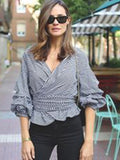 Fongt Fashioned Women 2025 Spring New Sweet Fresh Comfortable Casual Word Collar Plaid Shirt
