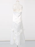 French Dress Female Sweet And Elegant 2025 Summer New High-End Temperament Light Fishtail Breast Three-Dimensional Flower
