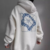 Fongt Women's Casual Fashion Letter Prints With Long-Sleeved Hooded Hoodie Women