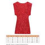 Fongt Women's Beads Dress Dress Sleeveless Party With Cushioned Shoulder Mini Dress Y2K