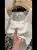 Girls Tight Anti-Smooth Threaded Vest Women's Spring And Summer Suit Slim Top Ins Tide-Outfit