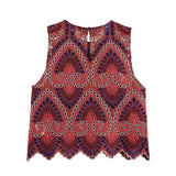 Fongt For Women's INS Burst Hollow Embroidered Top + Half-Dress Suit