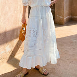 Fongt And Summer New Holiday Style French White Top + White Dress Women's Suit Shenzhen South Oil Women's