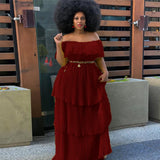 Fongt Autumn And Winter Dress Yellow Chiffon Shoulder-To-Shoulder Repair Beach Holiday 100-Fold Dress