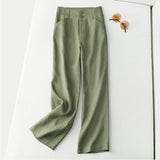 Half Elastic High Waist Slimming Casual