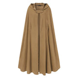 Winter Hooded Solid Cloak Poncho Coat Autumn Women Long Cape Cloak Hoodies Warm Cosplay Jackets Outwear