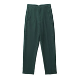 Fashionable Multi-Color Pendant High-Waisted Straight Harlan Casual Suit Trousers In Spring And Summer 2024-Outfit