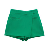 New Textured Solid Color Fashionable Skirt Pants 5427407-Outfit