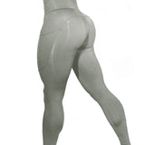 Yoga Pants Solid Color Body-Building Exercise Running Fitness Training Tights Leggings For Women-Outfit