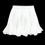 White Pleated Frill Mini Skirt-Outfit