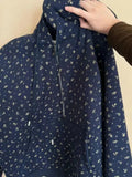 Blue Floral Zipper Hobbie-Outfit