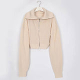 Y2K Double Zip Knit Top-Outfit