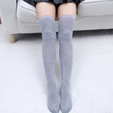 Spring and autumn thick high tube stockings-Outfit