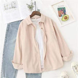 Fongt Smog Haze Blue Salt Outside Wearing Wicked Shirt Women's Spring And Autumn Design Hongfeng Lady Solid Color Shirt
