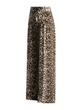 Fongt Trend Wind Straight Pants 2024 Summer New Fashion Leopard Print Design Sense High Waist Wide Leg Casual Pants-Outfit