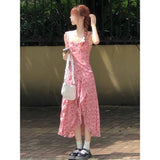 Fongt Windy Sister Summer Girl Feeling Sweet Lotus Leaf Side Atmosphere Irregular Casual Opening Slings Long