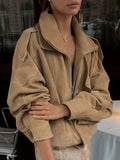 Fongt Autumn And Winter New Maillard Style Retro Fashion Casual Jacket Jacket Woman