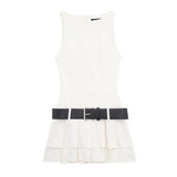 New Spring Style Dress With Belt Wide Pleated Trousers 3152330-Outfit
