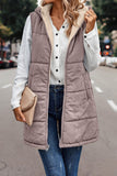 Fongt New Solid-Color Hooded Cotton Vest Wears Both Sides Of The Warm Cardigan Wind Jacket