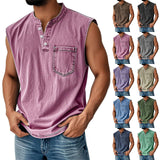 Fongt Explosion Sleeveless T-Shirt Young Men's Casual Trend Open The Door Wisht Shirt